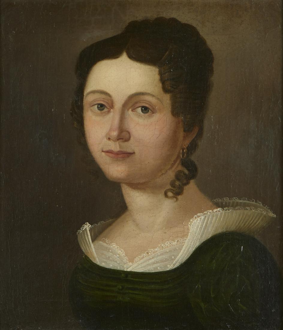 19th c. Continental School Painting Portrait of Woman (1 of 4)