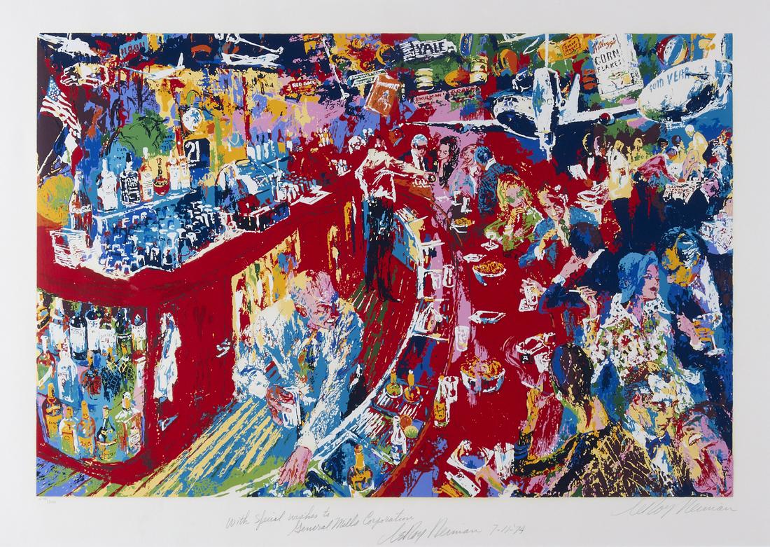 LeRoy Neiman "Bar at 21" Serigraph 1974 (1 of 5)