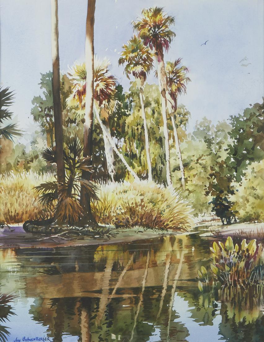 John Bohnenberger Watercolor Landscape Signed (1 of 3)