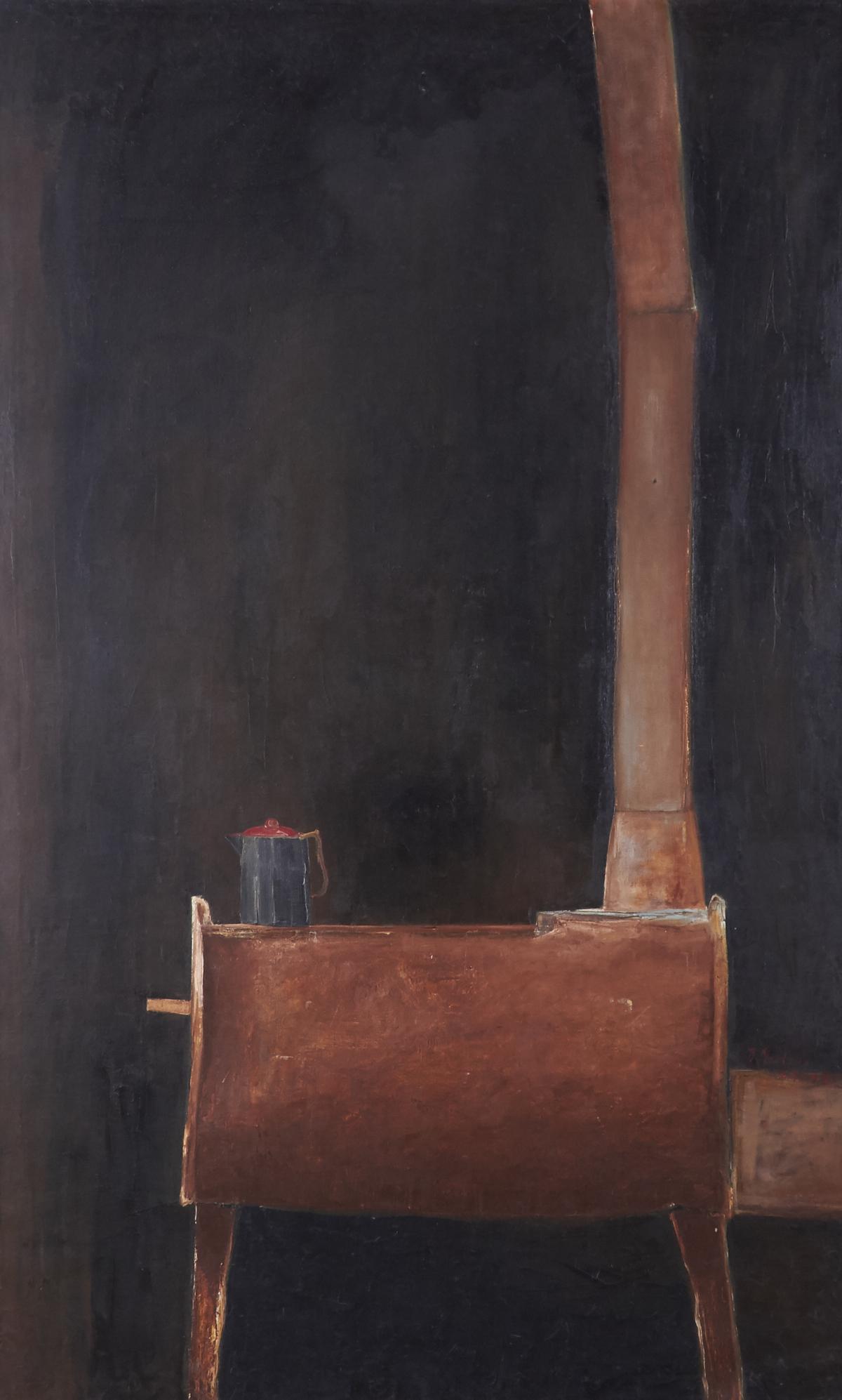 Robert Meadows "Barrel Stove" Oil on Canvas (1 of 7)