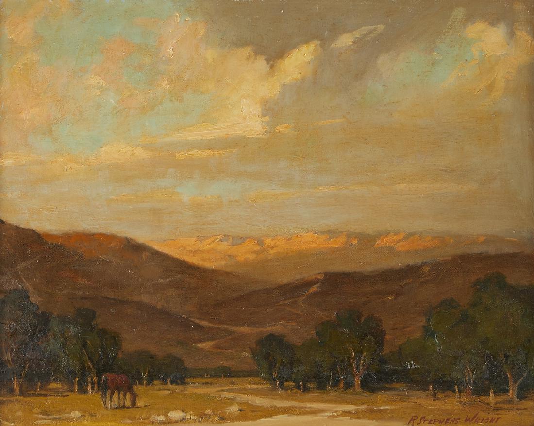 Redmond Stephens Wright Landscape Oil on Board (1 of 3)