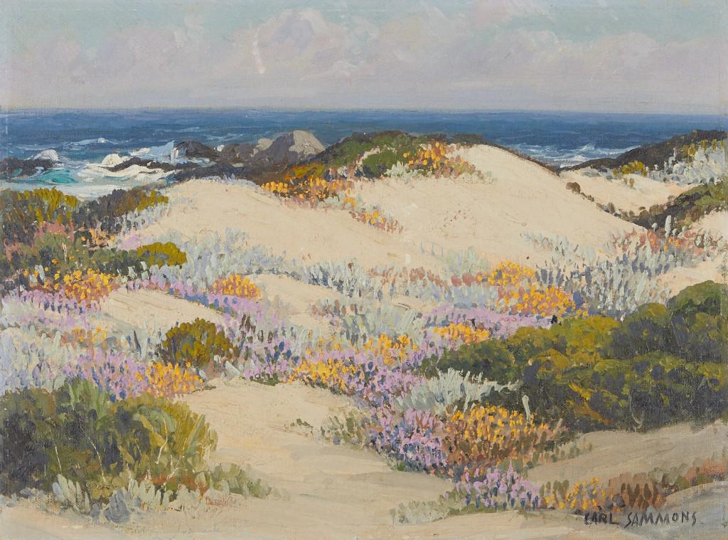 Carl Sammons "Sand Dunes and Wildflowers" Acrylic on (1 of 4)