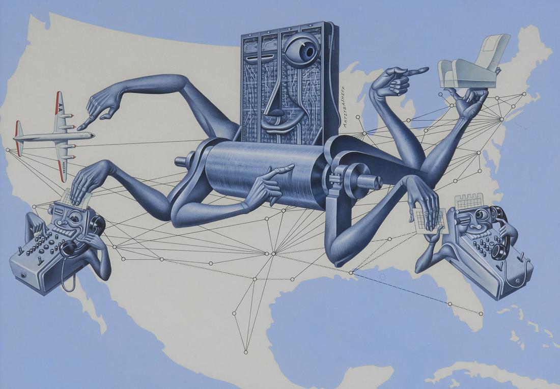 Boris Artzybasheff Gouache Painting (1 of 3)