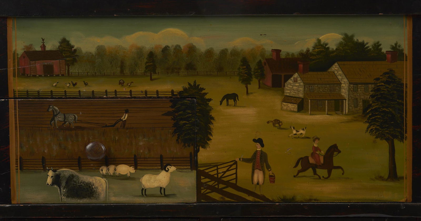 Ralph Cohoon Cabinet - Commode Painted Scene (1 of 10)