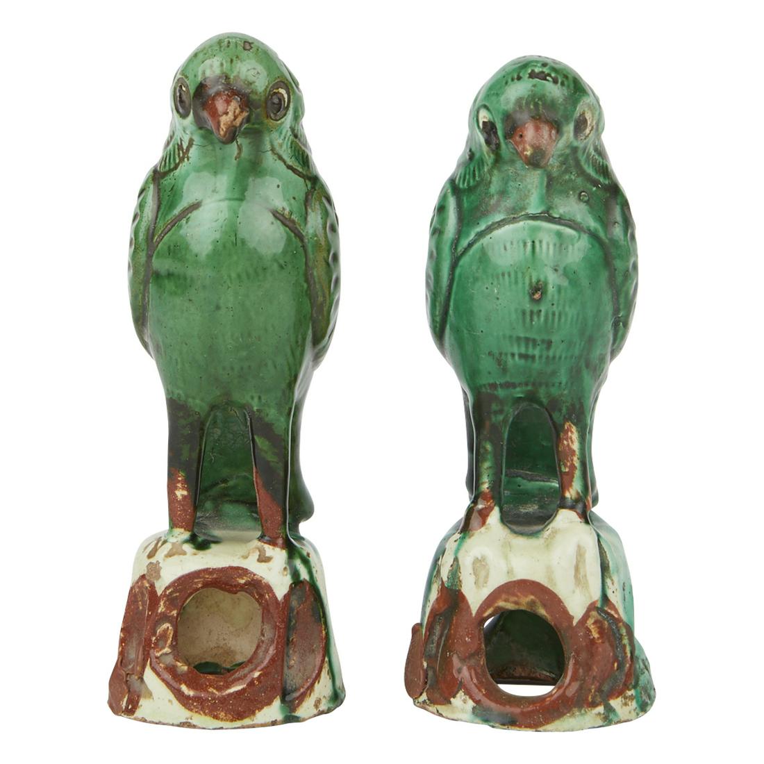 Pair of Chinese Export Porcelain Birds (1 of 5)