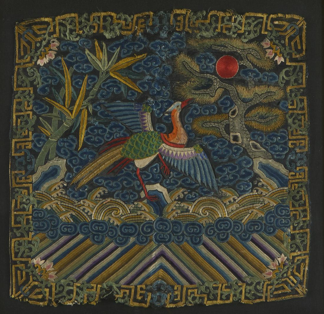 Grp: 3 Chinese Silk Rank Badges (1 of 9)