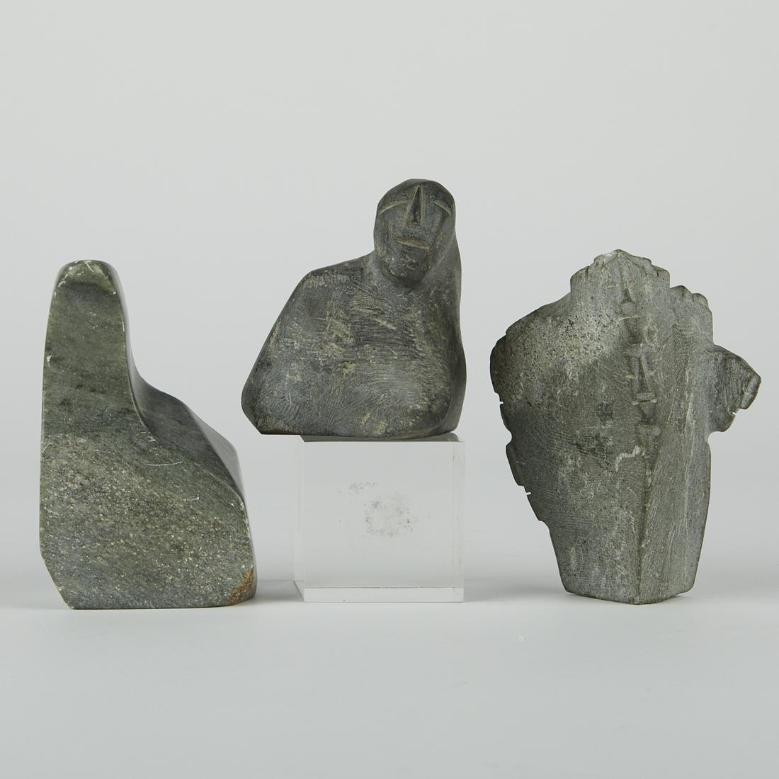 Grp: 3 Abstract Stone Carvings Inuit (1 of 8)