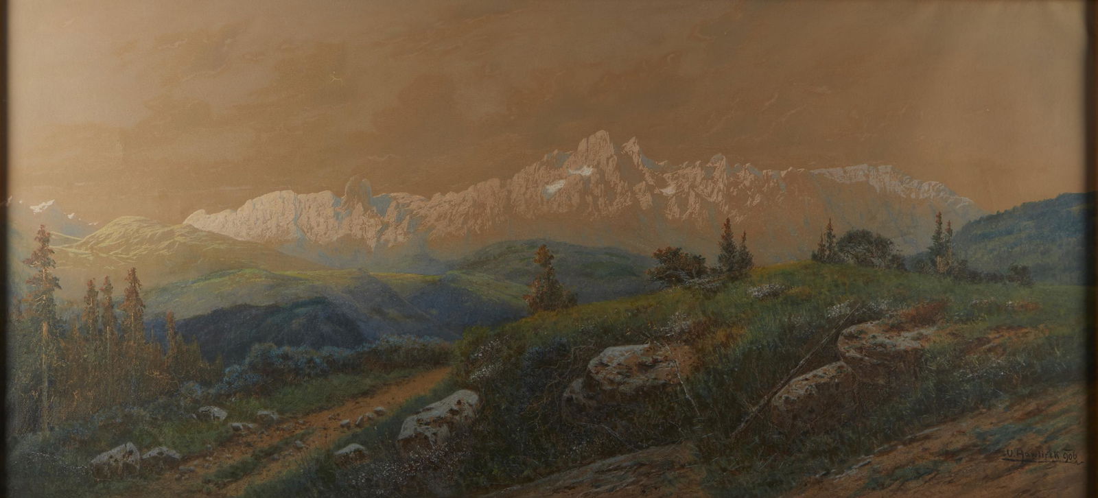 Vincenz Havlicek Austrian Landscape Oil on Canvas (1 of 4)