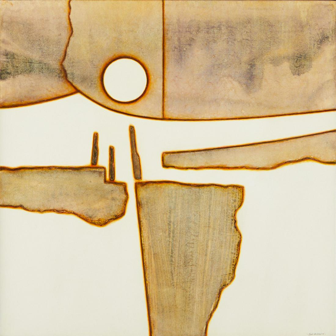 Mick Shimonek "Late Winter" Acrylic Collage on Masonite (1 of 4)