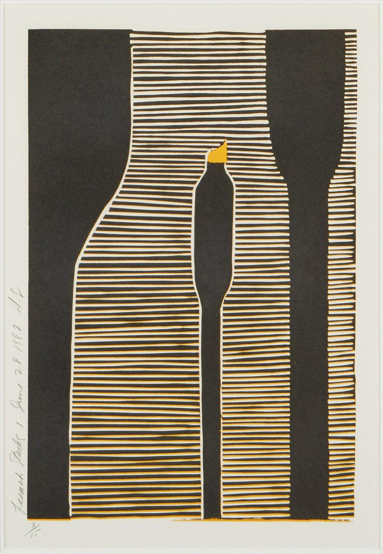 Donald Sultan French Stacks 1 Linocut (1 of 5)