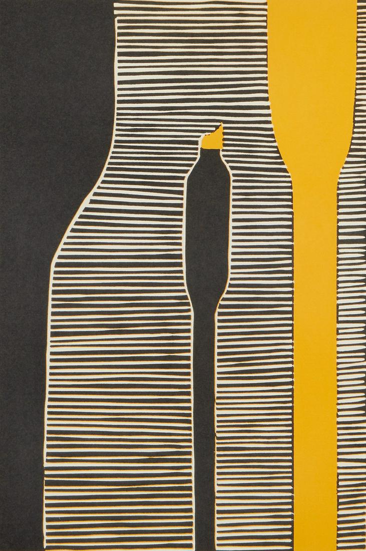 Donald Sultan French Stacks 3 Linocut (1 of 5)