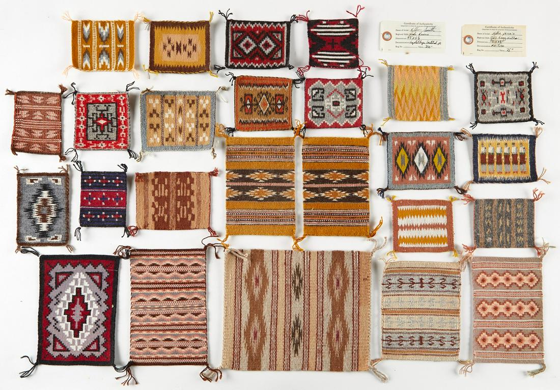 Grp: 24 Miniature Navajo Rugs (1 of 2)