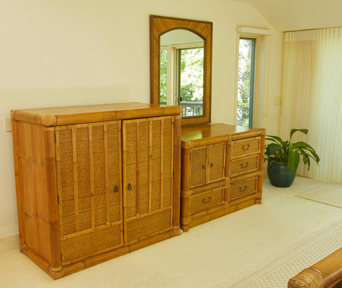 Bamboo and Rattan Bedroom Set 3 Pcs (1 of 3)