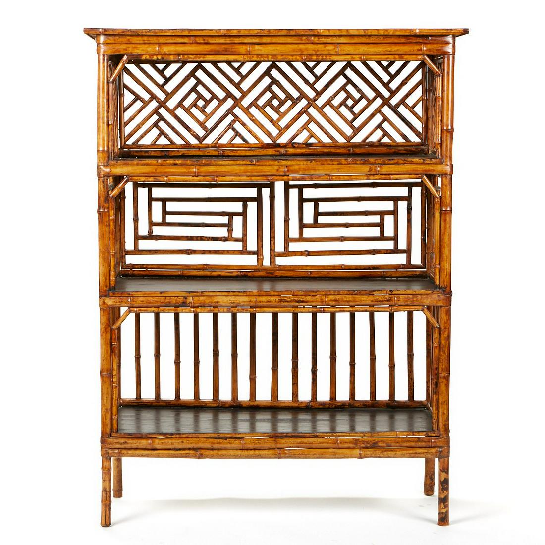 19th c. Chinese Bamboo Shelf (1 of 8)