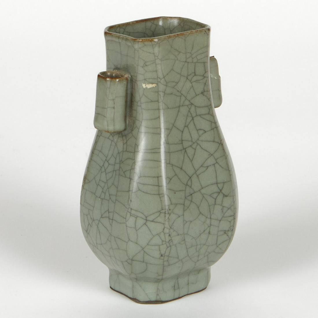 Chinese High Fired Ceramic Crackle Hu Vase (1 of 7)