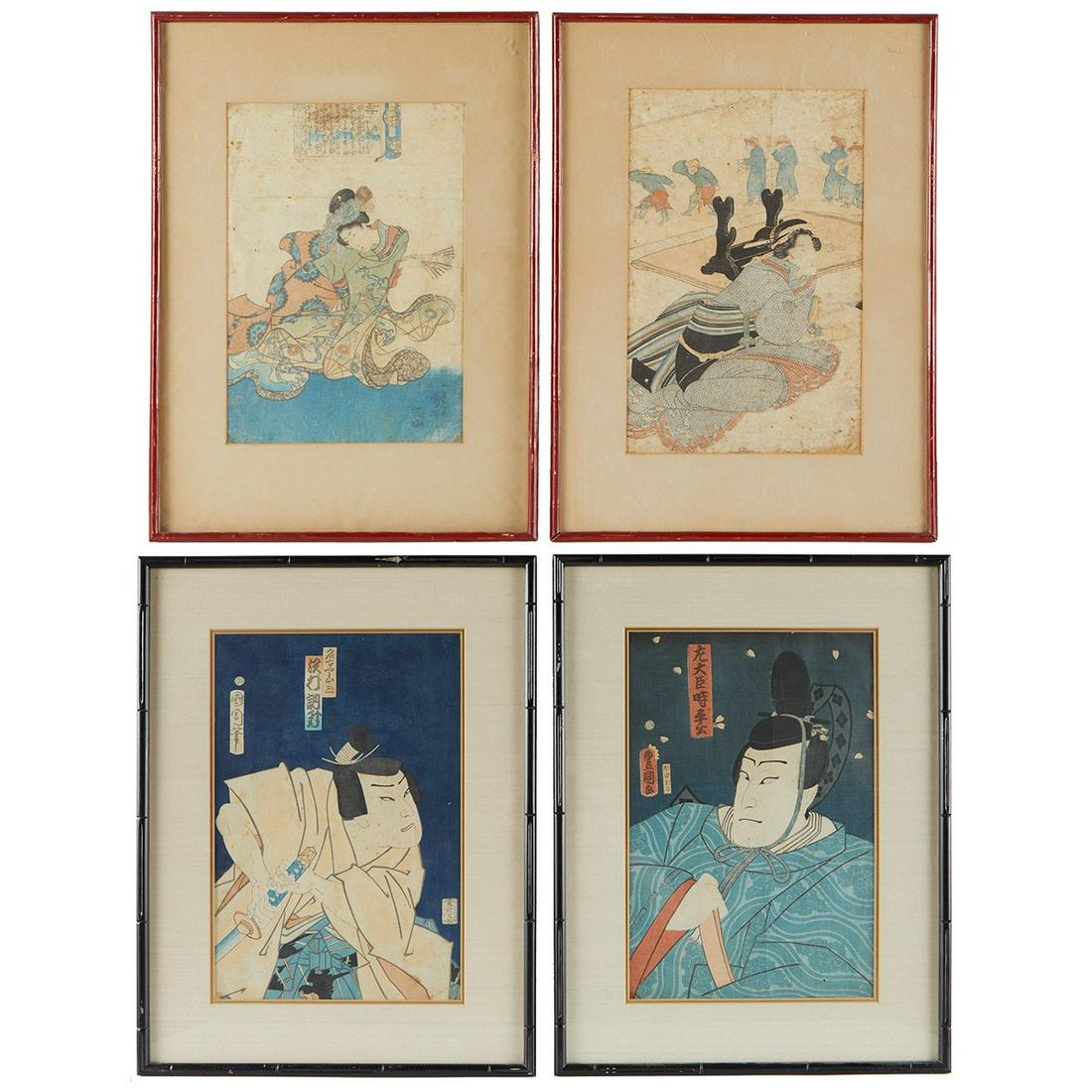 Grp: 4 Japanese Woodblock Prints (1 of 14)