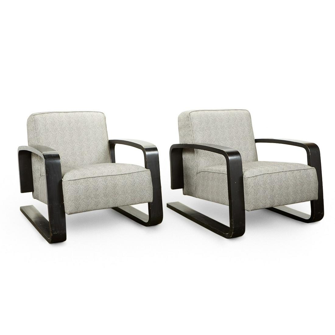 Pr: Mid-Century Modern "Tank" Style Chairs (1 of 9)