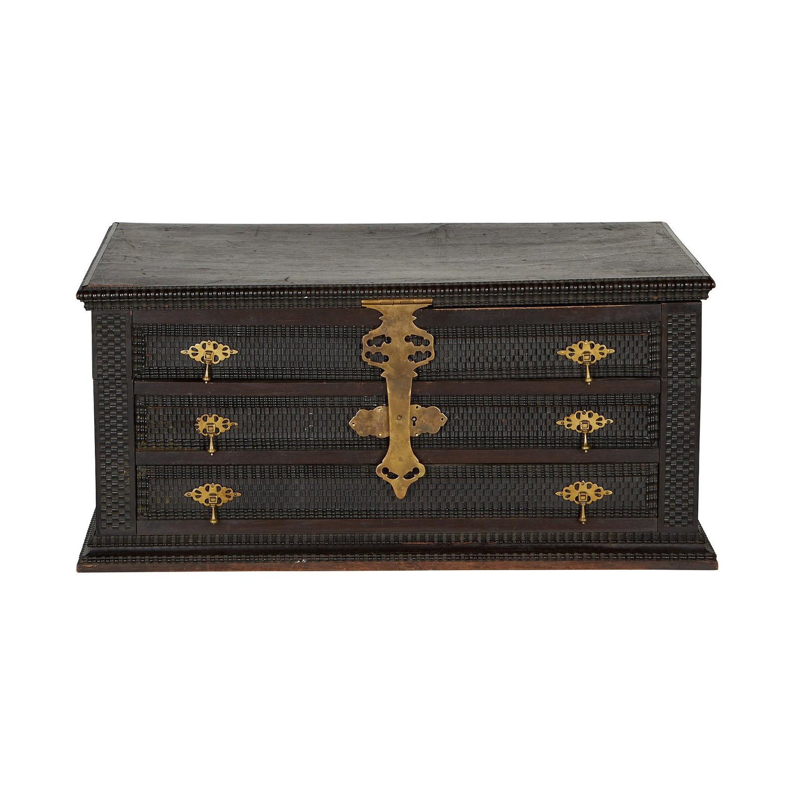 Portuguese Wooden Silver Chest w/ Brass Hardware (1 of 12)