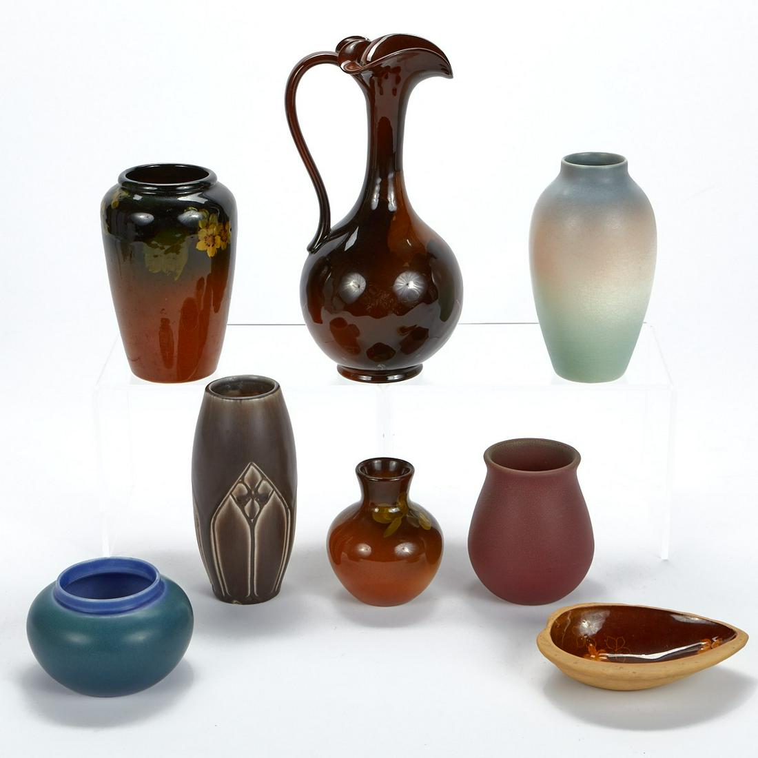 Grp: 8 Early 20th c. Rookwood Pottery Pieces (1 of 13)