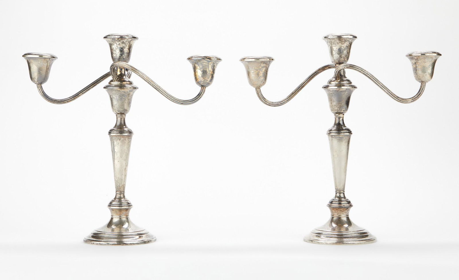 Pair Sterling Silver Gorham Candlesticks (1 of 6)