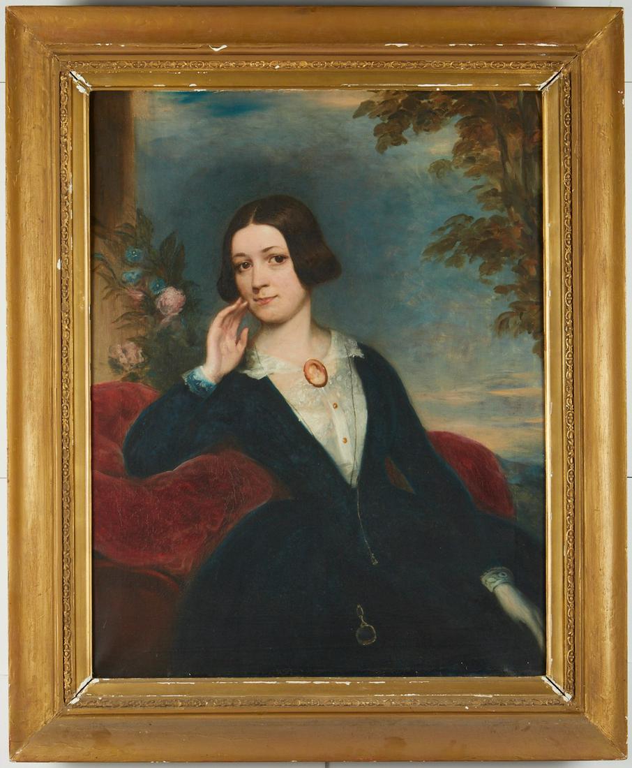 American School Portrait of a Girl Oil on Canvas (1 of 9)