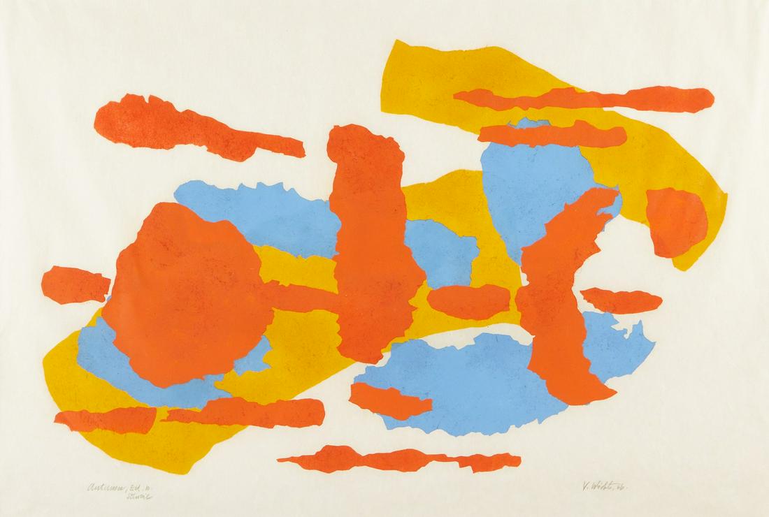 John Von Wicht "Autumn" Stencil on Rice Paper (1 of 4)