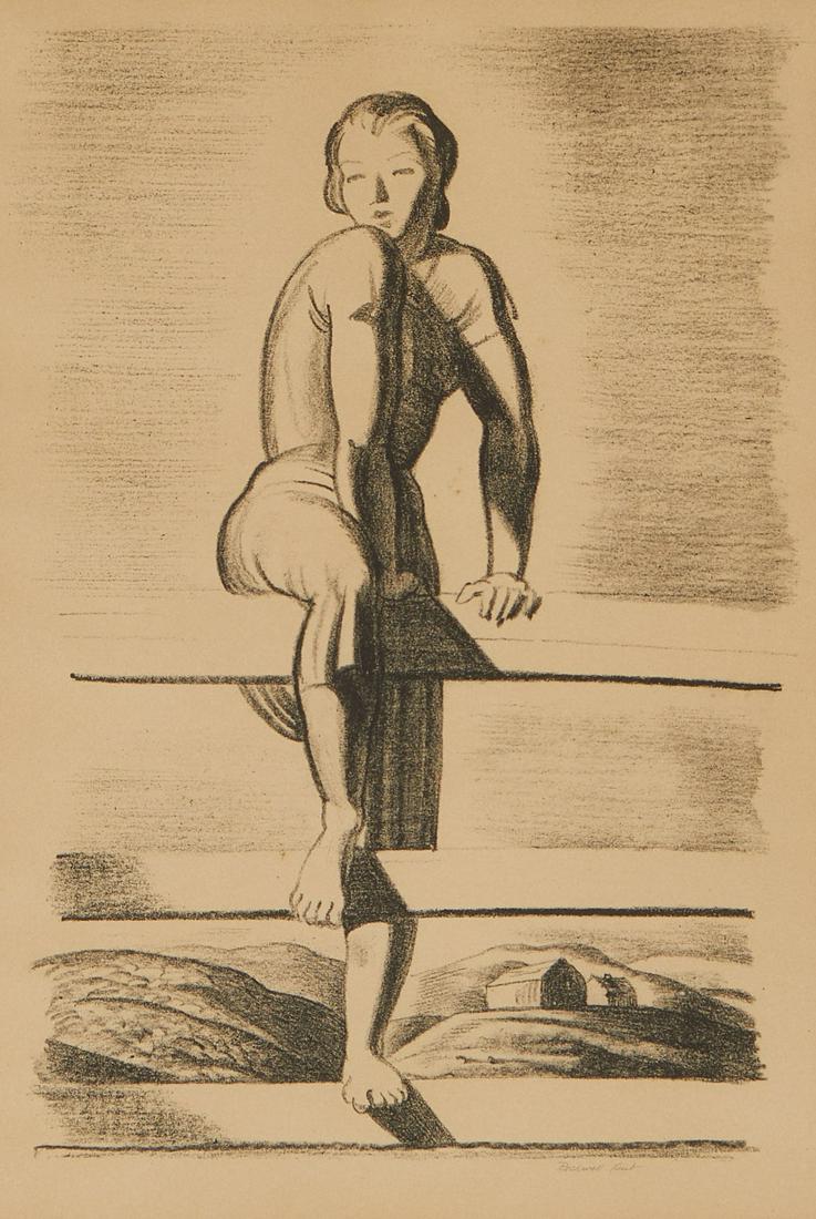 Rockwell Kent "Climbing the Bars" Lithograph 1928 (1 of 3)