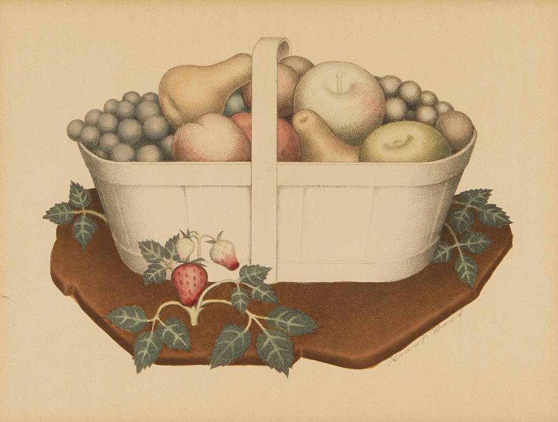 Grant Wood "Fruits" Hand Colored Lithograph (1 of 5)