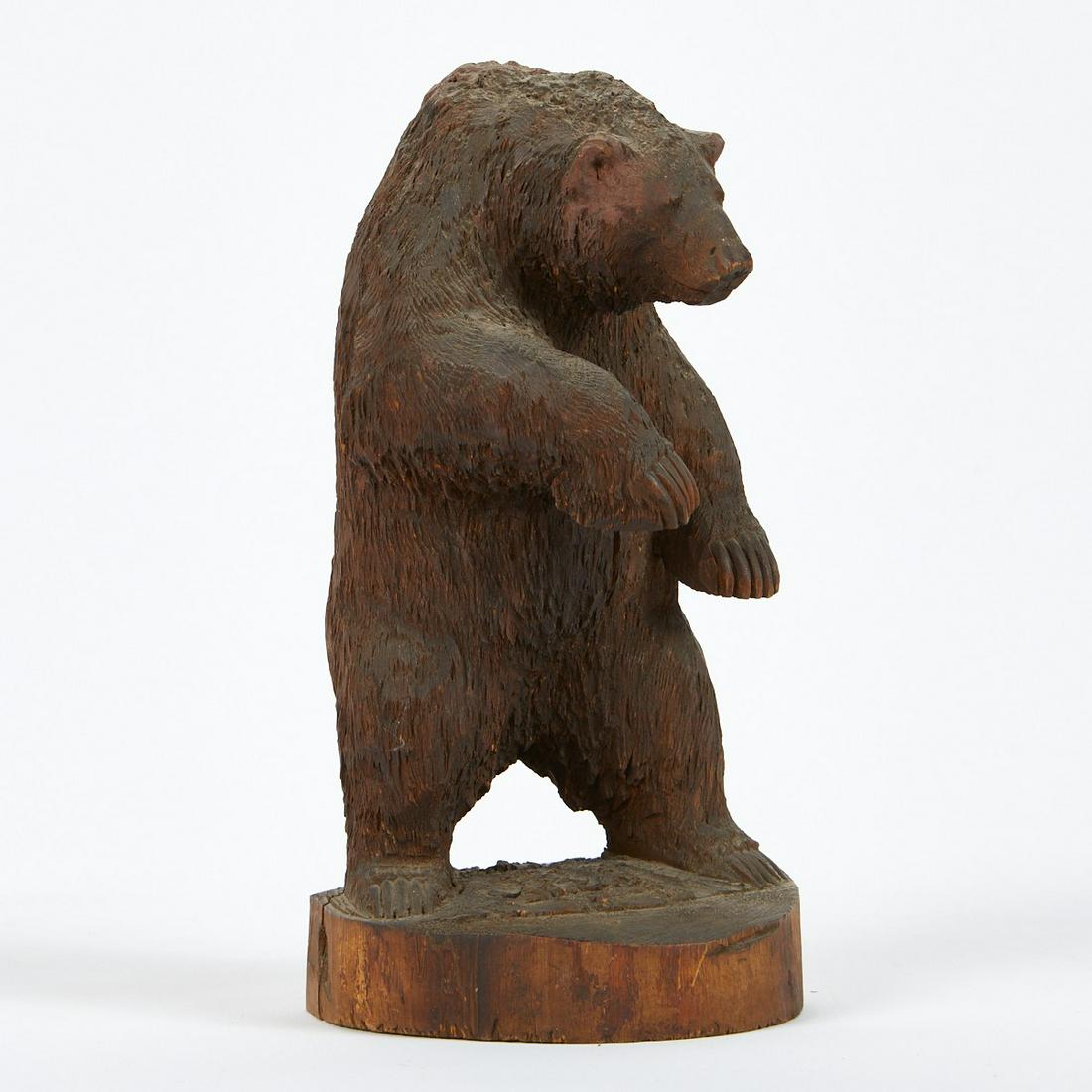 J. L. Clarke Carved Wood Standing Bear Sculpture (1 of 7)