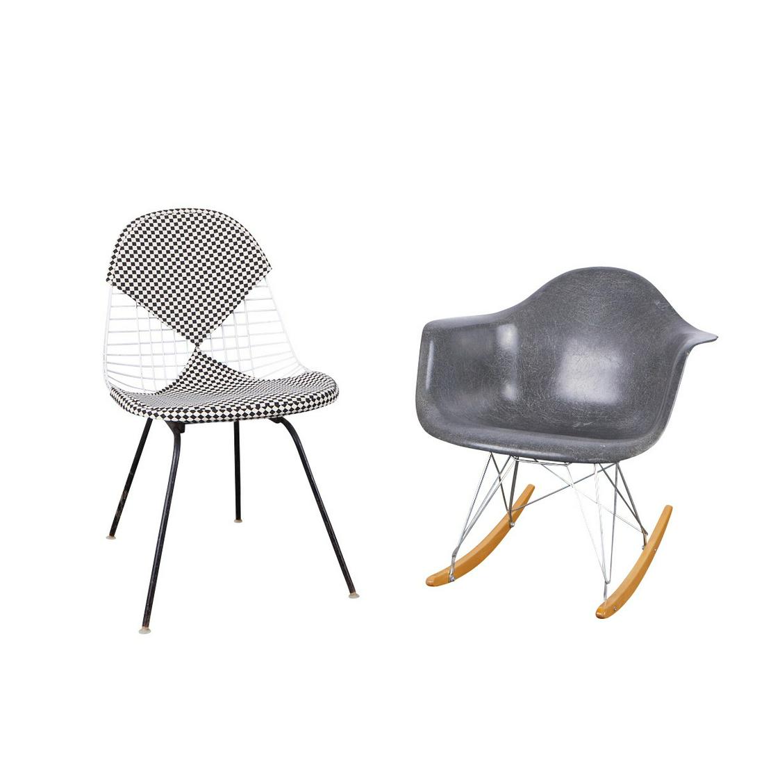Grp: 2 Eames Chairs RAR & LKX (1 of 12)