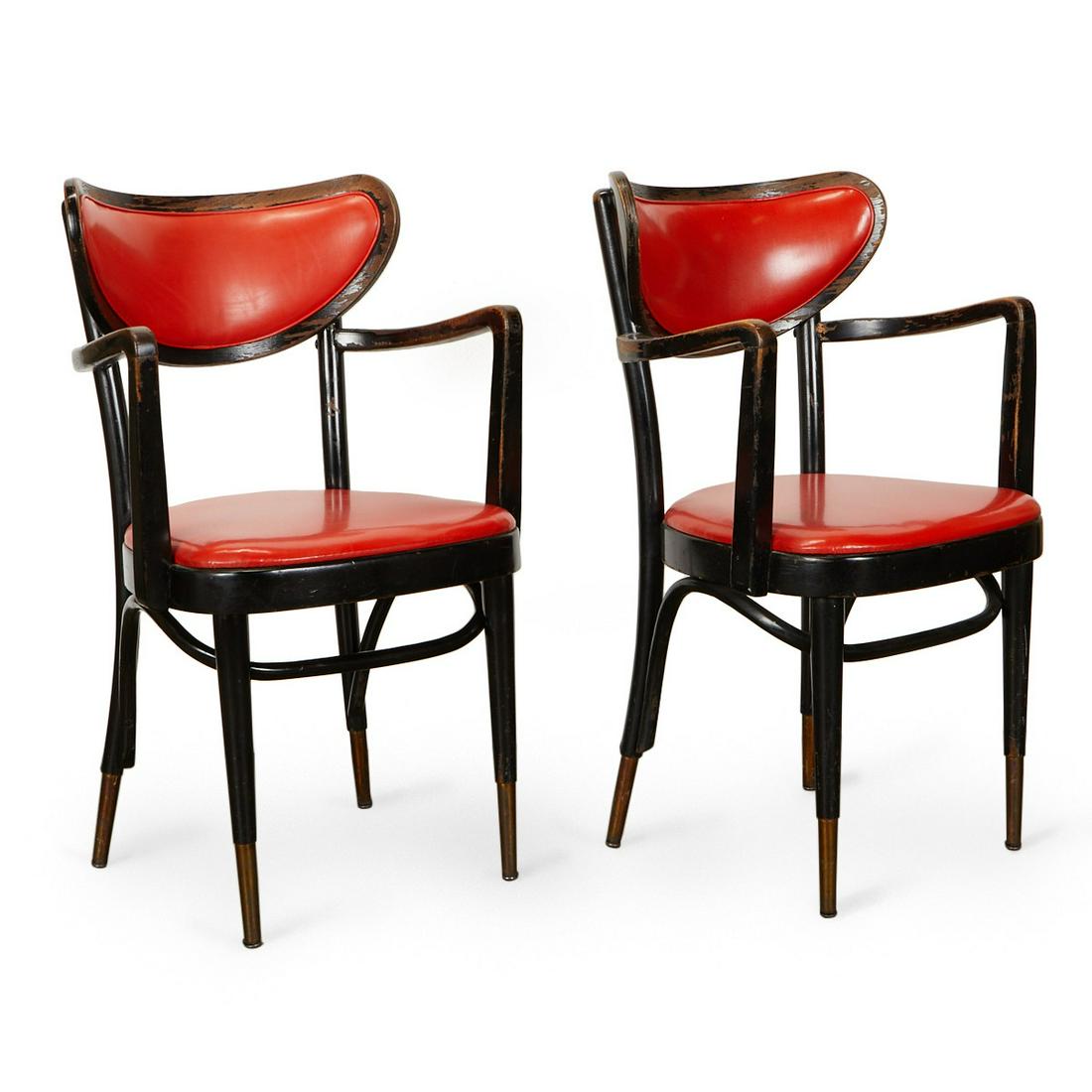Set of 2 Thonet Austrian Mid-Century Chairs (1 of 8)