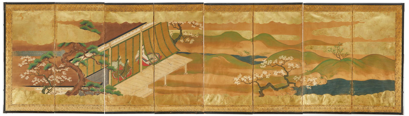 Japanese Folding Floor Screen - Edo Period (1 of 7)