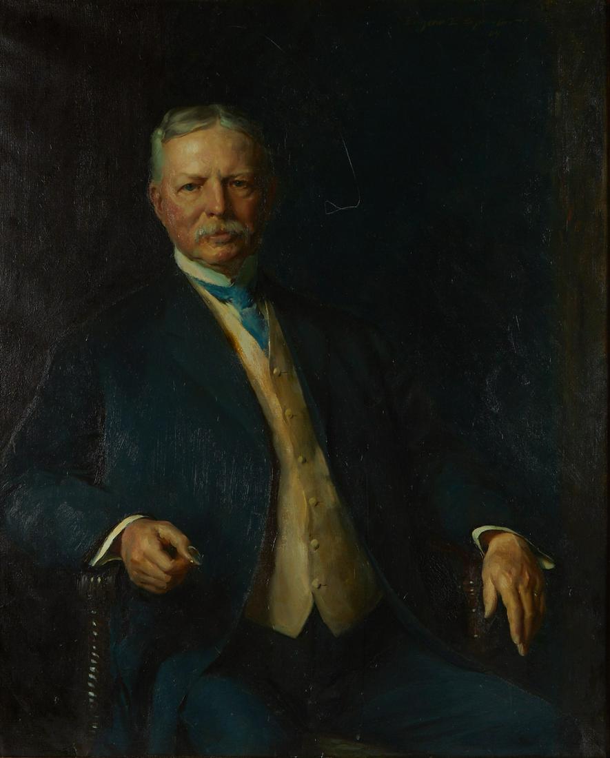 Portrait of Eder H. Moulton Oil on Canvas Eugene E. Sprigier (1 of 9)