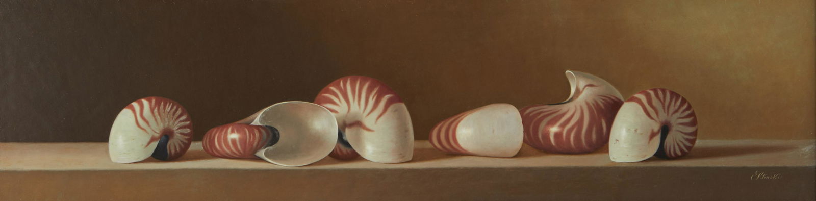 Gerald Stinski "Nautili" Oil on Board Painting (1 of 6)