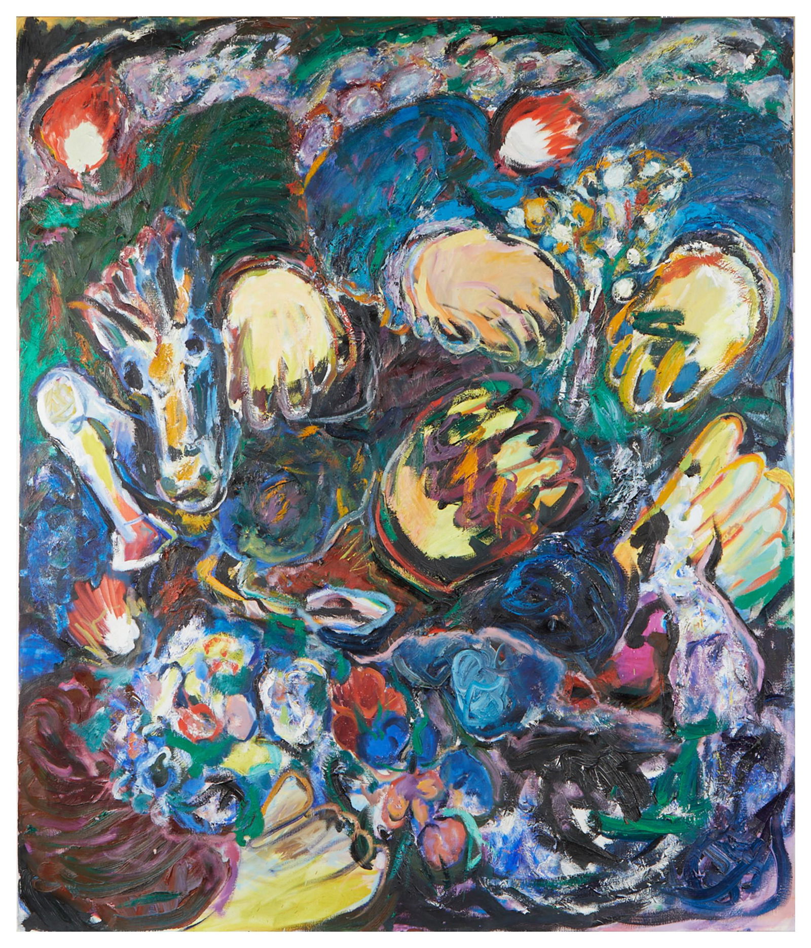 Jerome Tupa Painting Abstracted Figures (1 of 7)