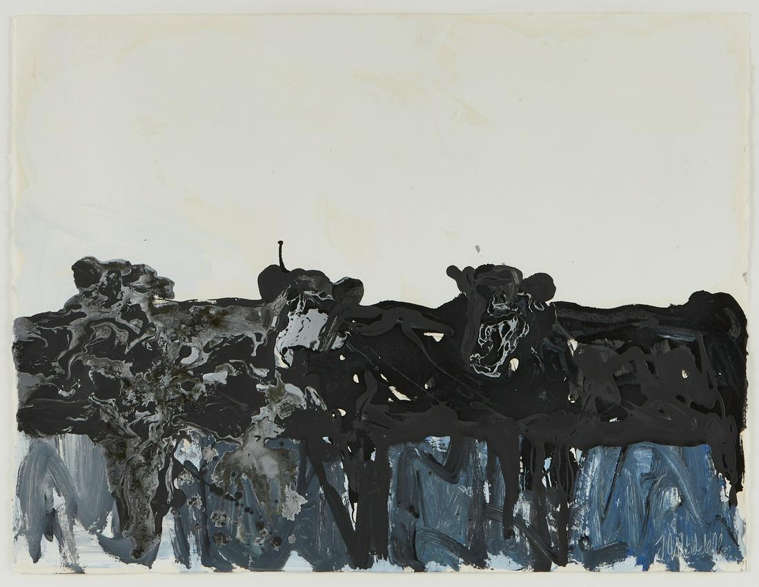 Theodore J. Waddell Oil on Paper "A.D.R. #3" (1 of 3)