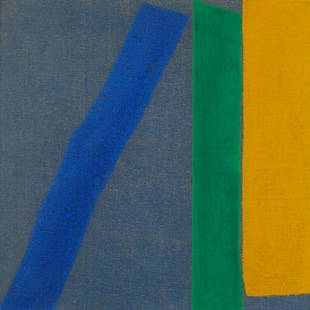 Natvar Bhavsar Cornered Yellow 1968 Silkscreen: Natvar Bhavsar (Indian/American, b. 1934). Silkscreen in colors on paper titled "Cornered Yellow." Pencil signed, dated 1968, and numbered 20/20 along the lower center.Sight; height: 21 1/4
