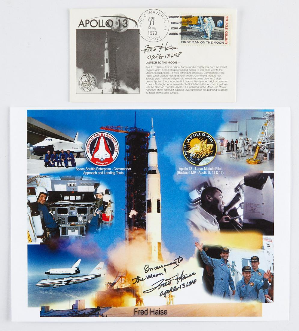 Grp: 2 NASA A13 Commemorative Works Signed Haise (1 of 3)