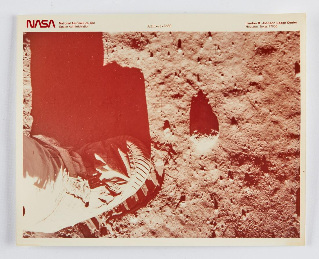 Apollo 11 Footprint Red Letter NASA Kodak Print (1 of 6)