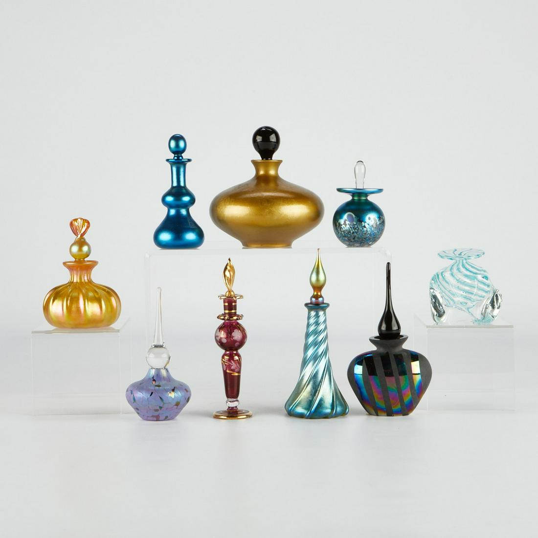 Grp: 9 Glass Perfume Bottles (1 of 7)