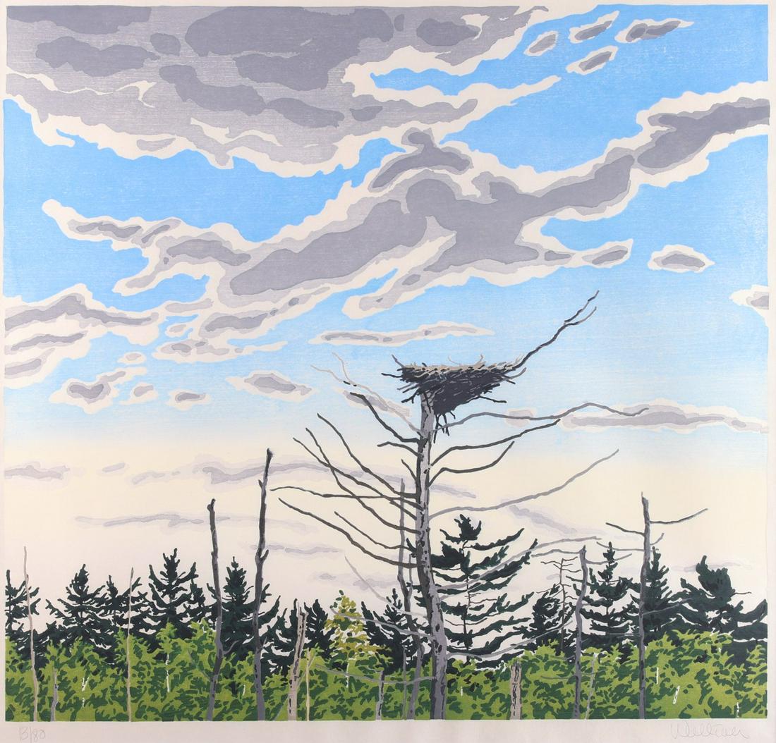 Neil Welliver "Osprey's Nest" Woodcut (1 of 6)