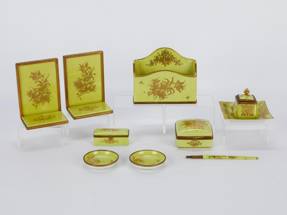 Set of 9 French Porcelain Desk Objects (1 of 11)