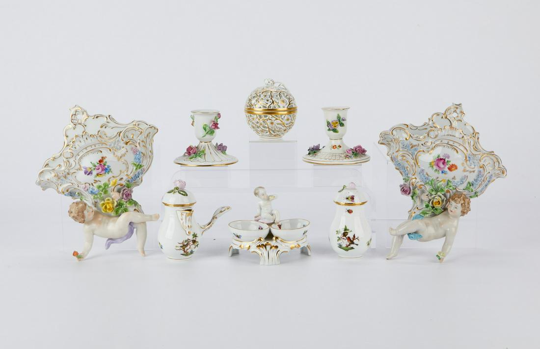 8 Carl Thieme & Herend Porcelain Objects (1 of 11)