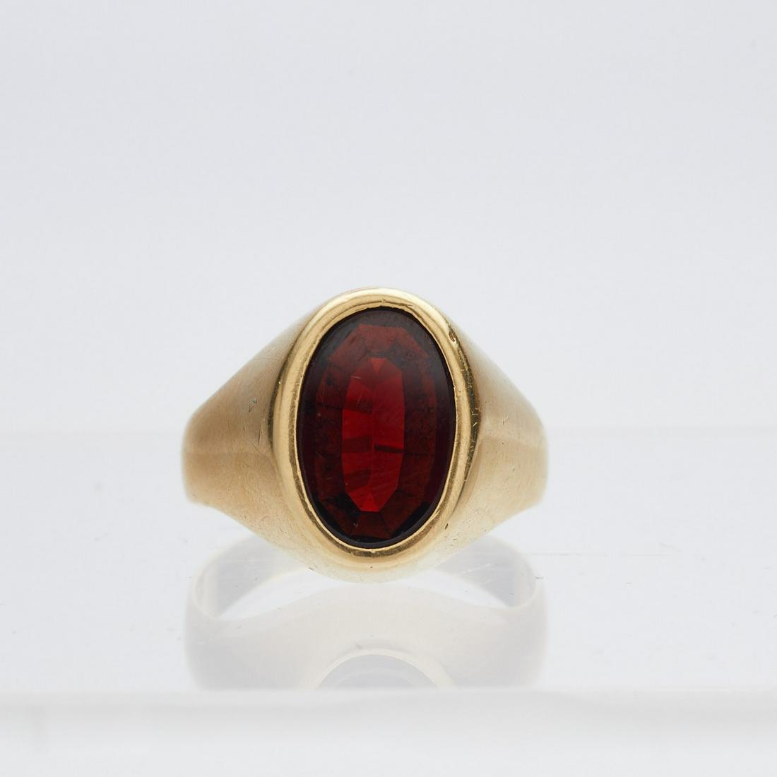 18K and Garnet Ring w/ Box (1 of 7)