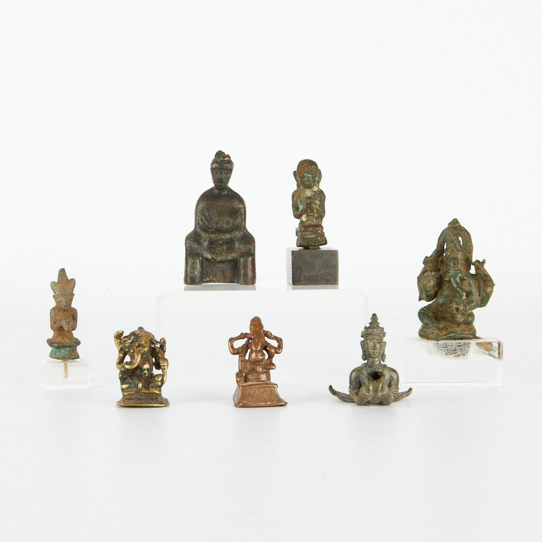 7 Early Indian/Chinese Bronzes Ganesh (1 of 8)
