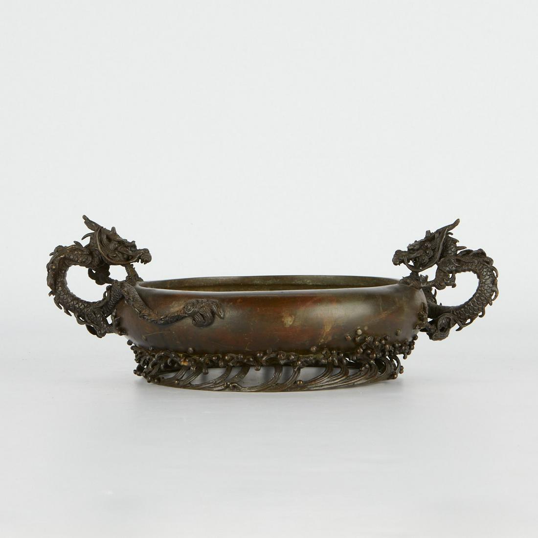 Japanese Meiji Bronze Dragon Censer Kuroda (1 of 9)