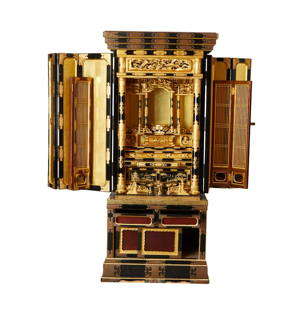 Large Japanese 20th c. Buddhist Butsudan Shrine (1 of 10)