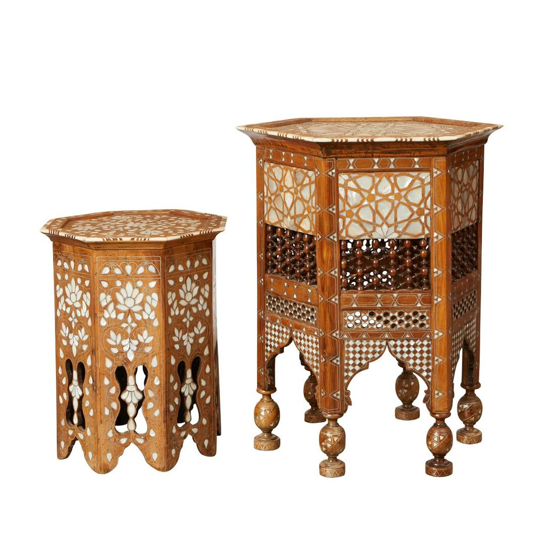 2 Syrian Mother of Pearl Inlaid Side Tables (1 of 10)