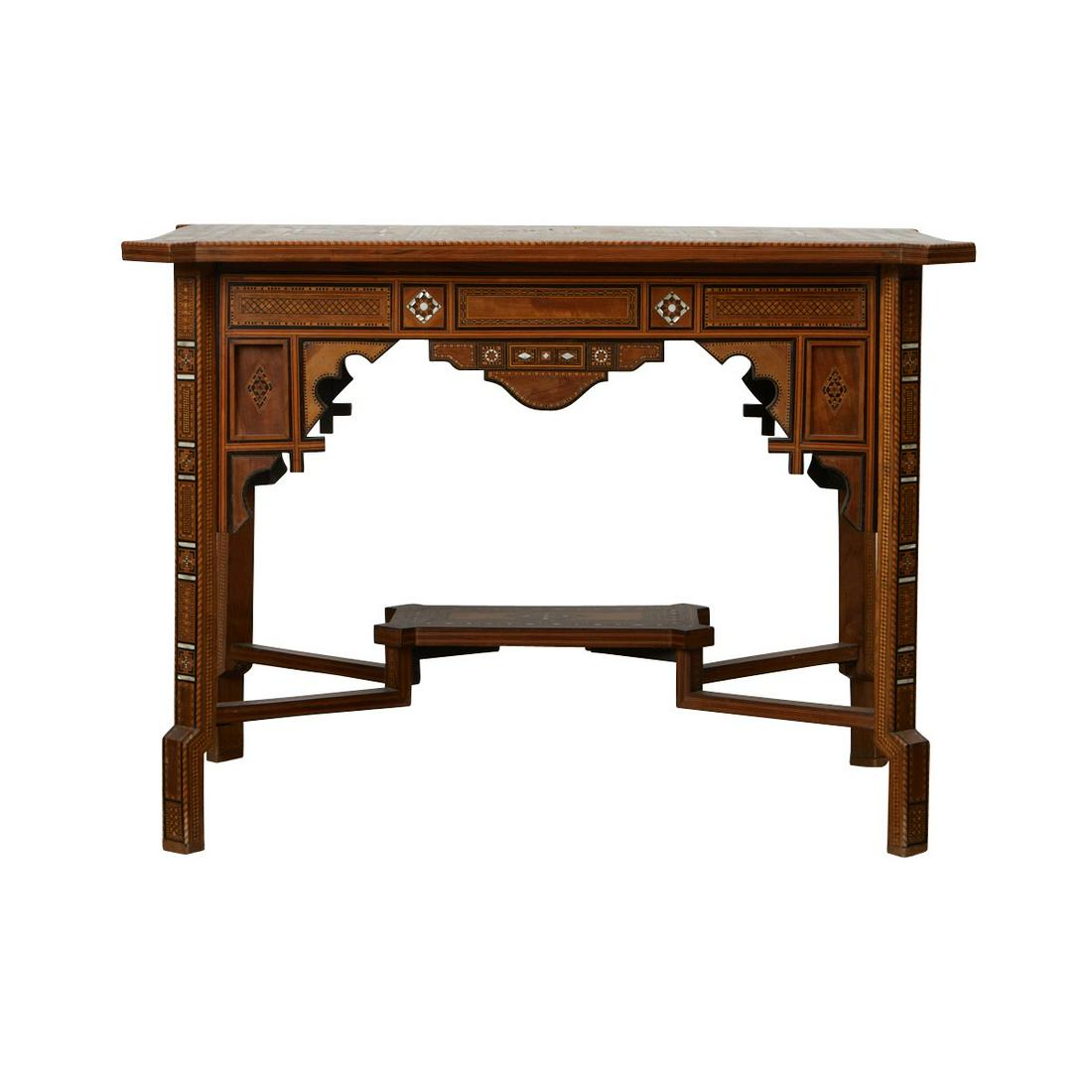 Syrian Mother of Pearl Inlaid Marquetry Table (1 of 7)