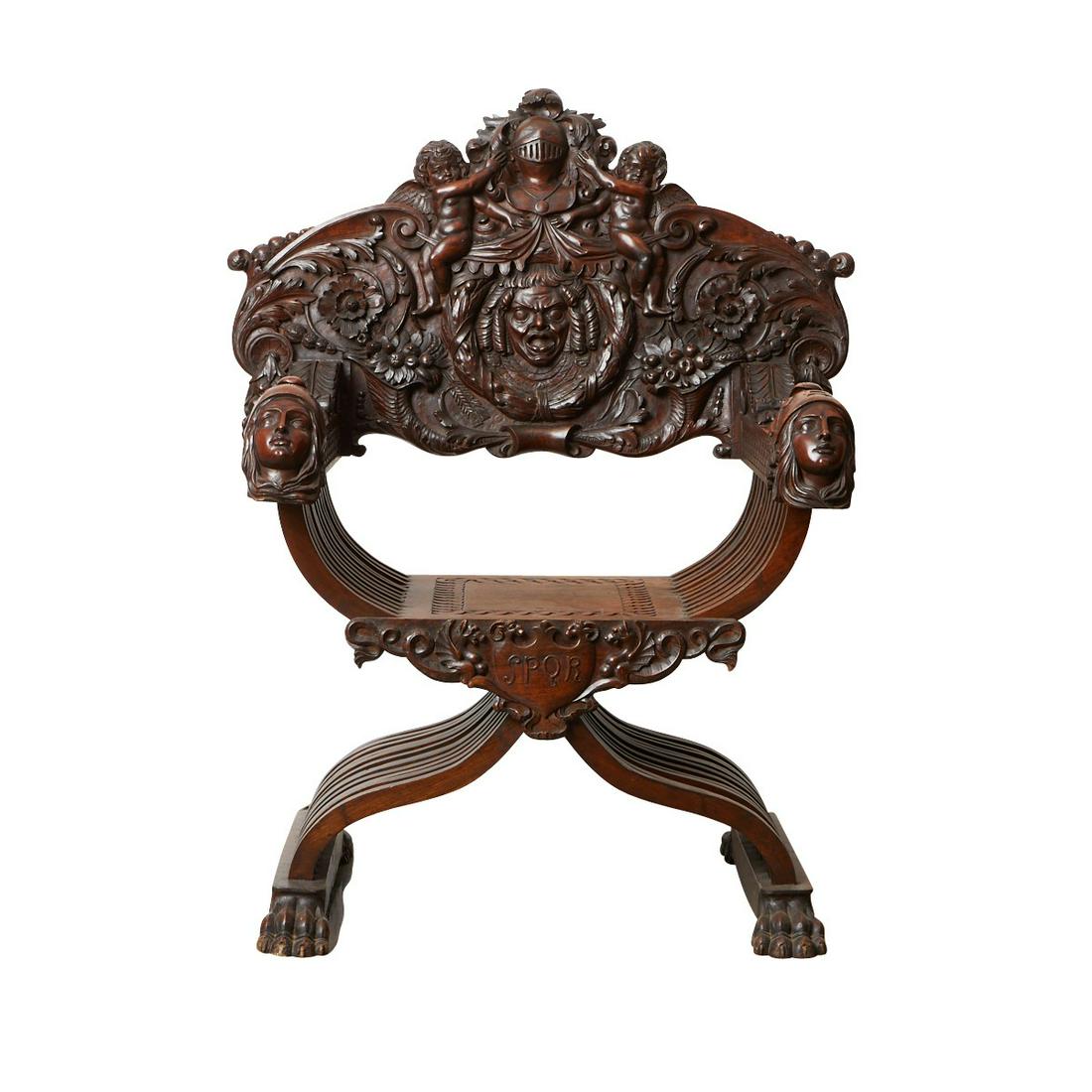 Neoclassical Wooden Dagobert Folding Chair (1 of 8)